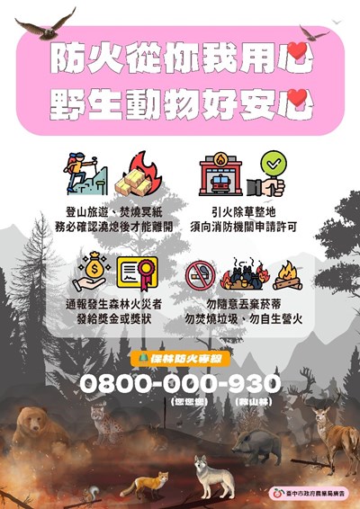 防火從擬我用心_野生動物好安心