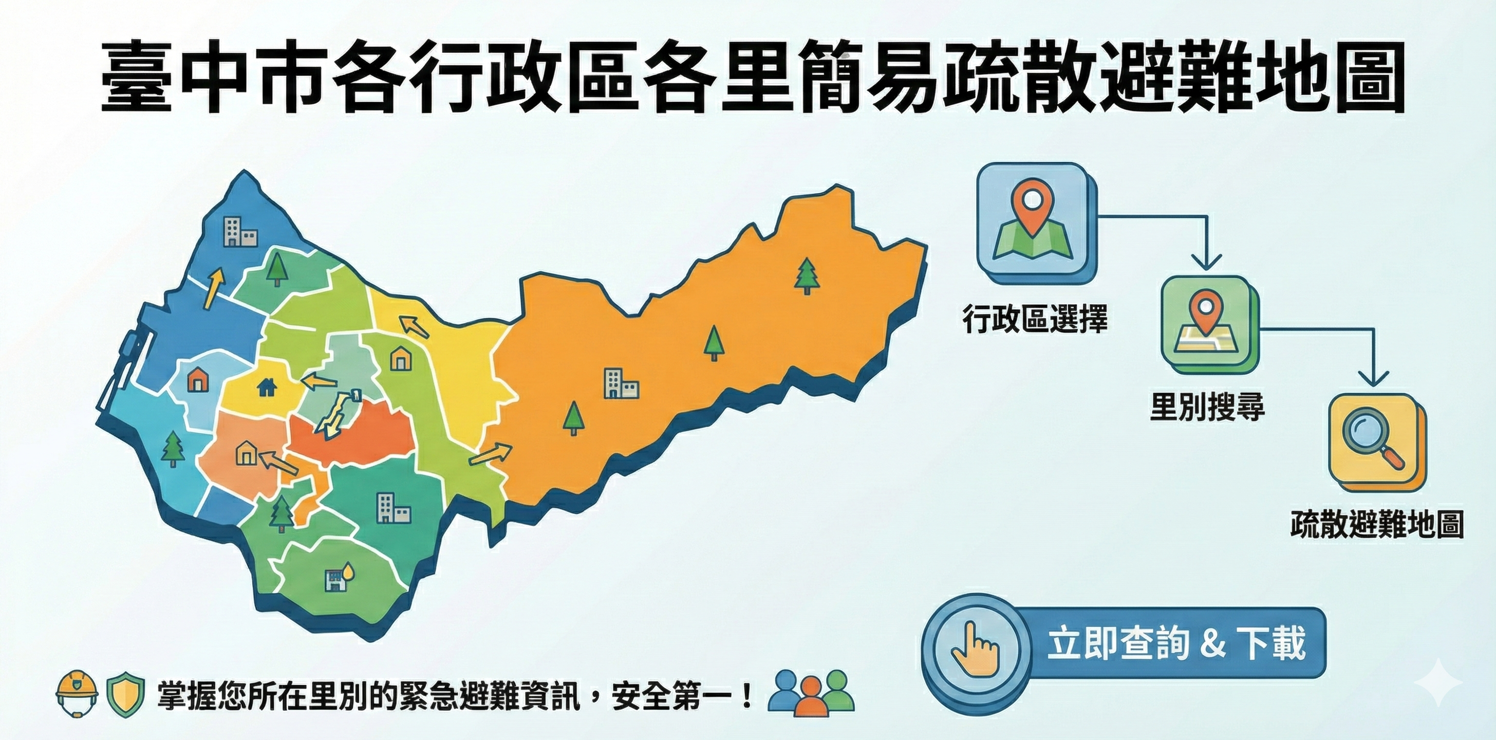 臺中市疏散避難資訊圖